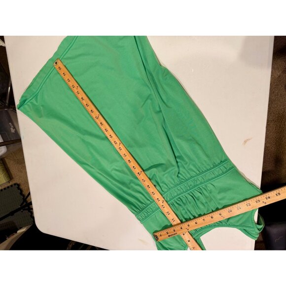 The North Face Sleeveless Mini Tank Dress M Green Cutout Strap Zip Pocket TNF - Picture 12 of 12